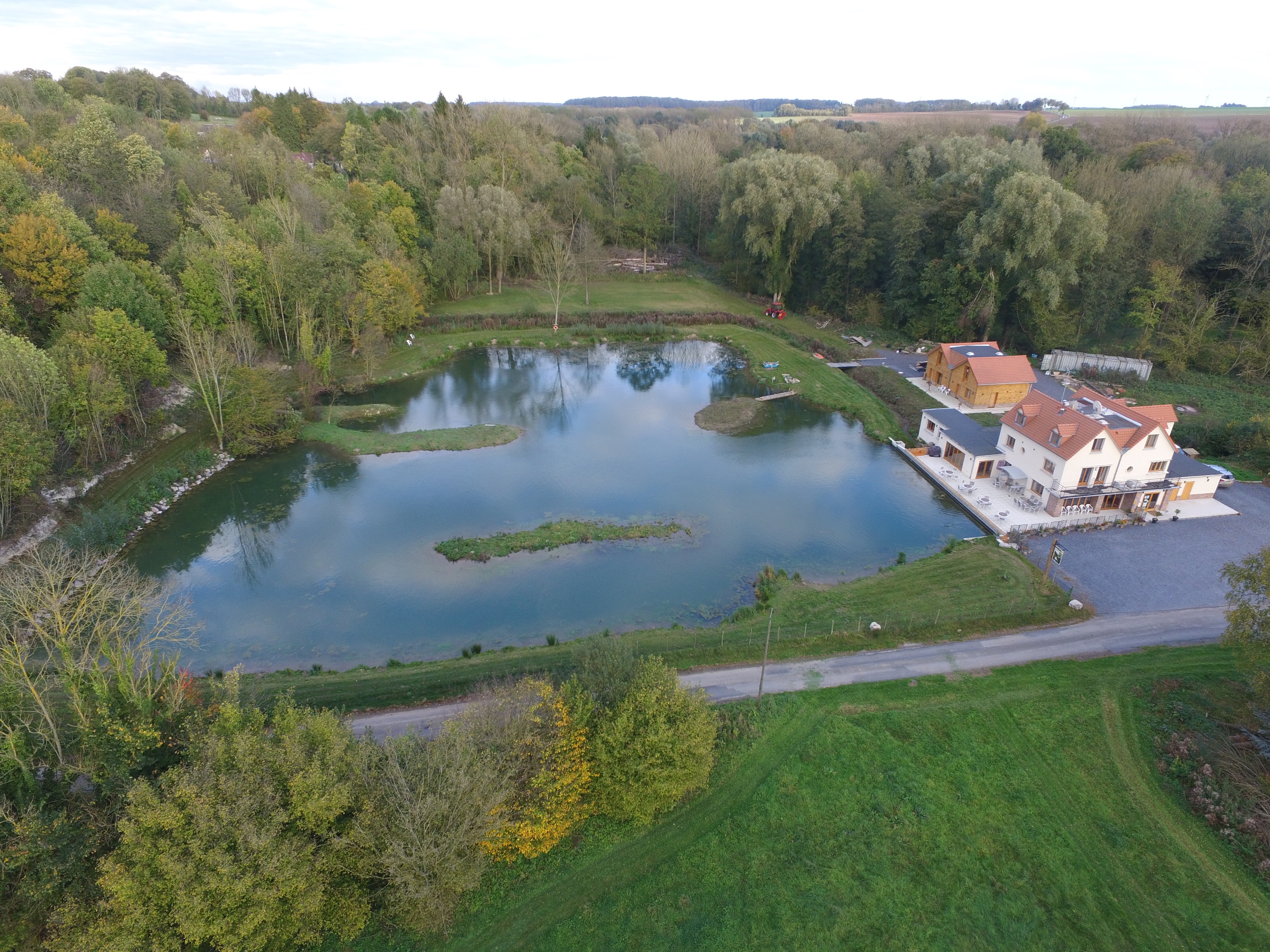 La Cascade creation of the lake- Drone View